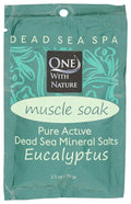 ONE WITH NATURE Eucalyptus Dead Sea Bath Salt Packet, 2.5 OZ