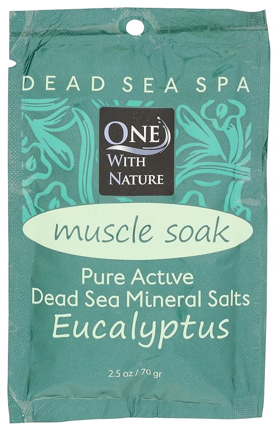 ONE WITH NATURE Eucalyptus Dead Sea Bath Salt Packet, 2.5 OZ