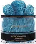 SPMKTBOZAI African Net Sponge Authentic, Loofah Exfoliating Body Scrubber Bath Sponge, African Exfoliating Net Sponge Back Scrubber Washcloth for Shower, Body Care Bathing Accessories (Sky Blue)