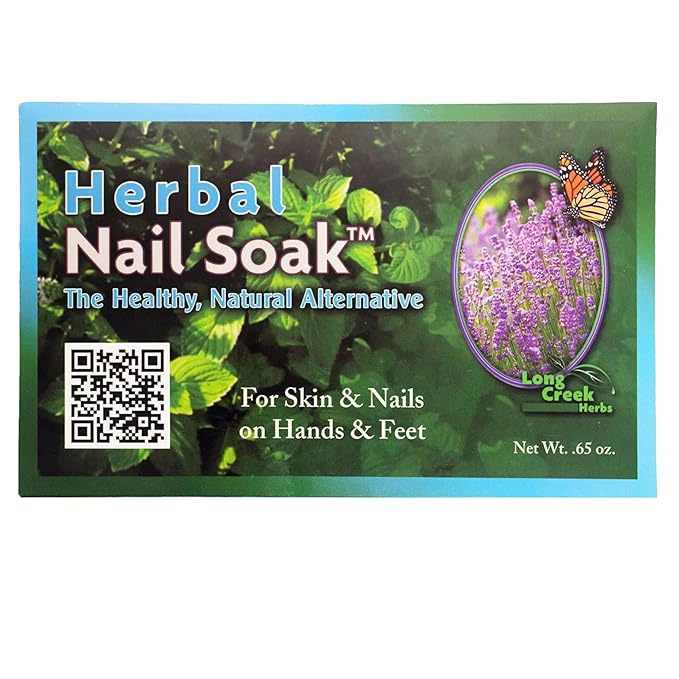 Long Creek Herbs Nail Soak - 100 Percent Natural Hand and Foot Soak - Strengthens Nails and Softens Skin - Relieves Dryness and Cracked Heels