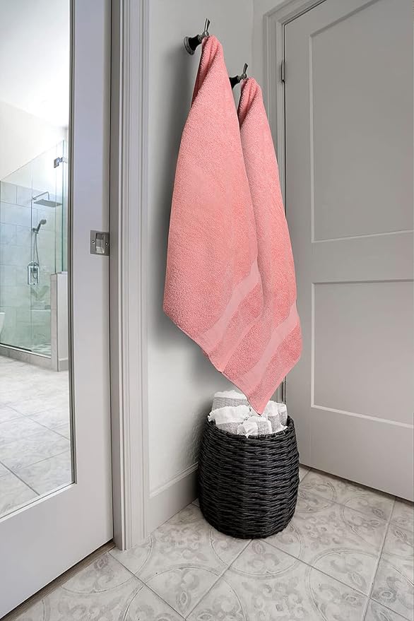 Softolle 100% Cotton Luxury Bath Sheets - Pack of 2 (35" x 70") | Super Soft, Quick-Dry & Highly Absorbent Towels for Bathroom, Home, Spa & Gym (Pink)