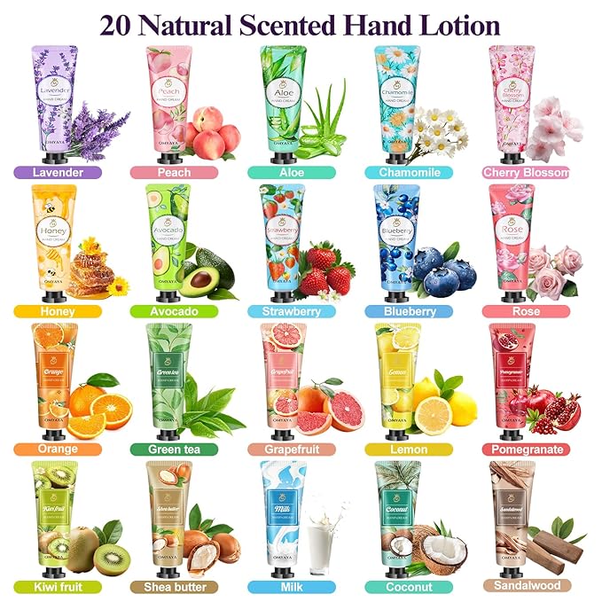 120 Pack Bulk Lotion, Teacher Appreciation Gifts, Mini Hand Cream Gift Set, Travel Size Lotion, Hand Cream for Dry Cracked Hands, Bulk Valentine's Day Gifts for Adults Women Nurse Coworkers