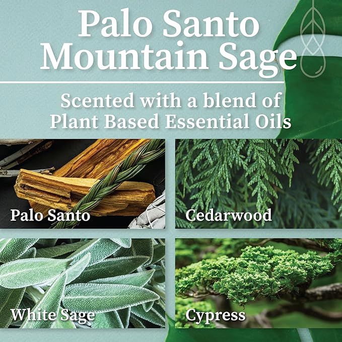Hemlock Park Palo Santo Mountain Sage Apothecary Hand-Poured Scented Candle | Crackling Wood Wick, Botanical Fragrance & Coconut Wax | Up to 90 Hour Burn Time | 16 oz
