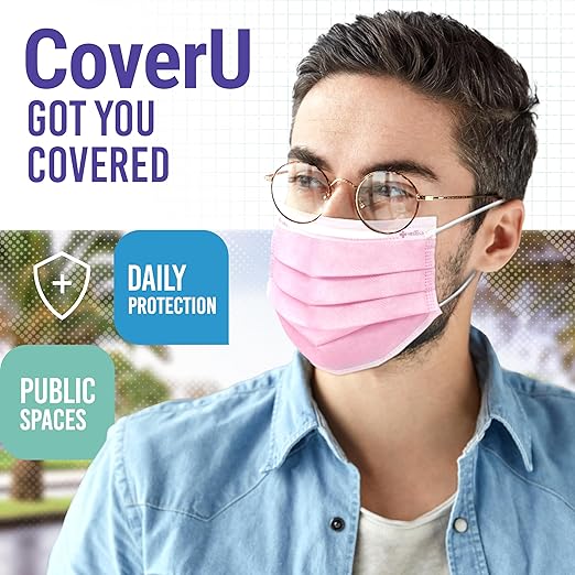 Medtecs Face Mask Disposable – Available in 50 & 2,000 pcs – ASTM Level 1, 3-Ply Breathable, Soft Fit – Adult Size – Ideal for Commuting & Daily Wear