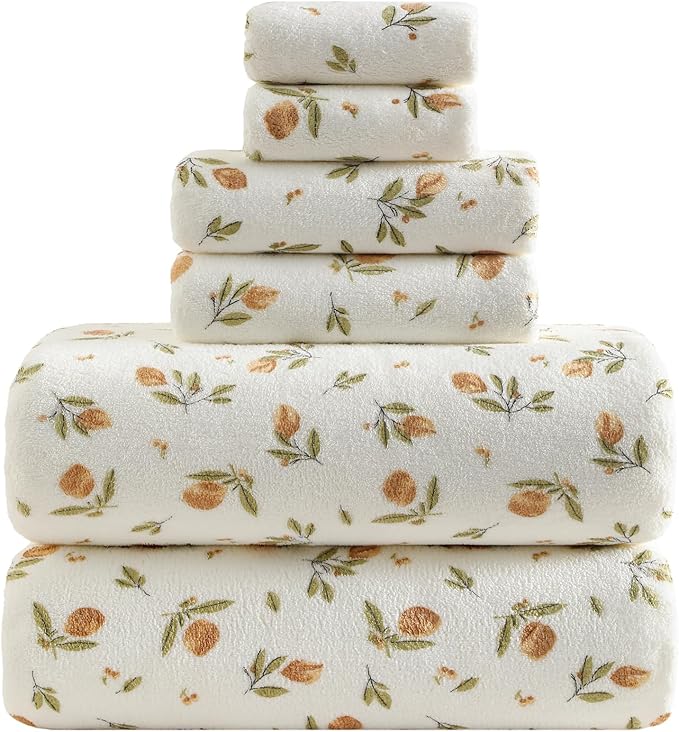 YTYC Towels,39x78 Inch Oversized Bath Sheets Towels for Adults Luxury Bath Towels Extra Large Sets for Bathroom Super Soft Microfiber 80% Polyester(Printing,2 Piece)