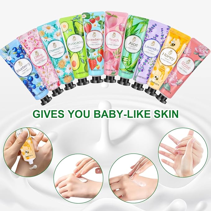80 Pack Hand Cream Gift Set: Hand Lotion Travel Size, Teacher Appreciation Gifts, Hand Cream for Dry Cracked Hands, Mini Lotion Bulk, Small Gifts for Women Corworkers Nurse Birthday Party