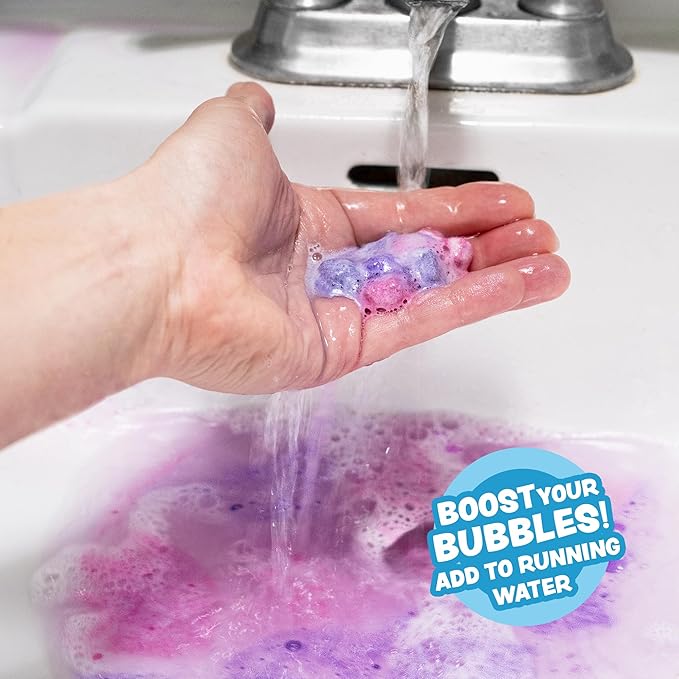Tub Works® Lil' Bursts™ Mini Bath Bombs for Kids, 90 Count, Cosmic | Nontoxic | Tiny Kids Bath Bombs with A Burst of Color, Foam & Bubbles | Customize Kids Bath with Fun Bath Colors | Create Tub Art