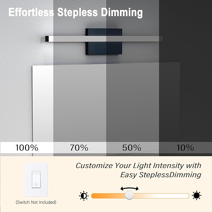 30Inch LED Bathroom Vanity Light Bar 5700K Dimmable Led Bathroom Light Over Mirror Modern Bath Wall Light Cool White ETL Certified 28W 2Pack