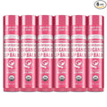 Dr. Bronner’s Organic Lip Balm (.15oz, 6-Pack) Natural, Moisturizing, Petroleum-Free Lip Balm with Beeswax & Avocado Oil for Dry Lips, Men & Women - Cherry Blossom