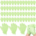 Didaey 104 Pcs Exfoliating Glove Bulk Shower Gloves with Hanging Loop Exfoliating Body Scrubber Dead Skin Remover for Body Bath Beauty Spa Massage Scrubs Men Women Bathing (Green)