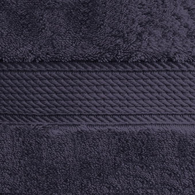 SUPERIOR Egyptian Cotton Pile Hand Towel Set of 4, Ultra Soft Luxury Towels, Thick Plush Essentials, Absorbent Heavyweight, Guest Bath, Hotel, Spa, Home Bathroom, Shower Basics, Navy Blue