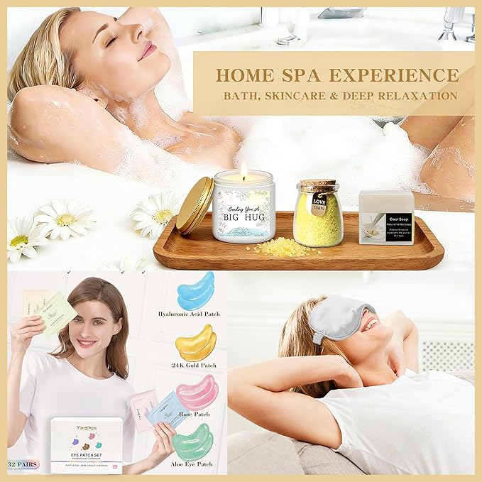 Birthday Gifts for Women - 11 Pcs Self Care Gift Basket Set for Mom Sister Friend - Get Well Soon Gift Box - Recovery After Surgery Care Package - Friendship Inspirational Cheer Up Thank You Present