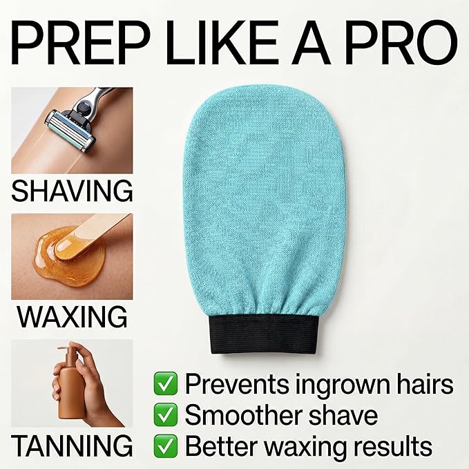 Korean Exfoliating Glove for Shower – Deep Body Scrubber & Face Exfoliator – Shower Gloves – Tan Remover Washcloth, Smooth Skin & Body Exfoliating Mitt – Loofah Wash Cloth Alternative (Pack of 1)