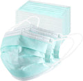 akgk Disposable Face Masks 100Pcs, 3 Layer Protective Face Mask Green Face Masks
