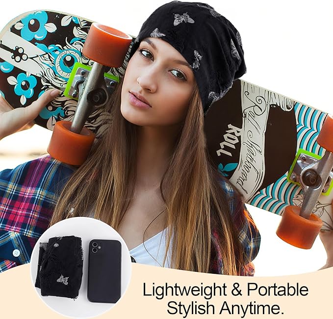Women's Summer Beanie for Men Hat Boho Hats Adult Dwarf Hats Chemo Cap Cancer Headwear Caps Baggy Skull Sleep Cap Nightcap