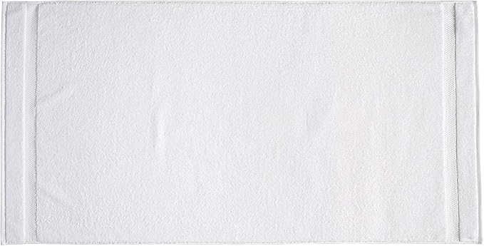 Amazon Basics 6-Pack Bath Towels, 100% Ring Spun Cotton, 600 GSM, Lightweight and Highly Absorbent, Quick Drying, Hotel Quality, 27 x 54 inches, White