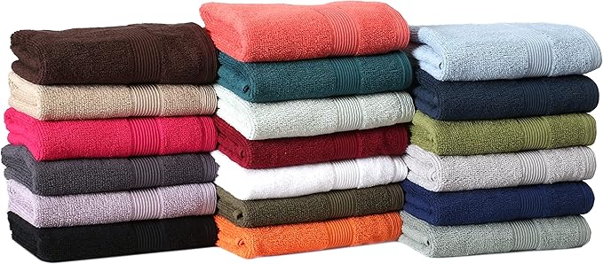 Belizzi Home Ultra Soft 6-Piece Hand Towel Set 16x28-100% Ringspun Cotton - Durable & Highly Absorbent Hand Towels - Ideal for use in Bathroom, Kitchen, Gym, Spa & General Cleaning - Jade