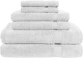 MyPillow My Towel 6 Piece Set - Premium Cotton Soft Absorbent Towels, 2 Bath Towels, 2 Hand Towels, 2 Wash Cloths [6 Piece Set, White]