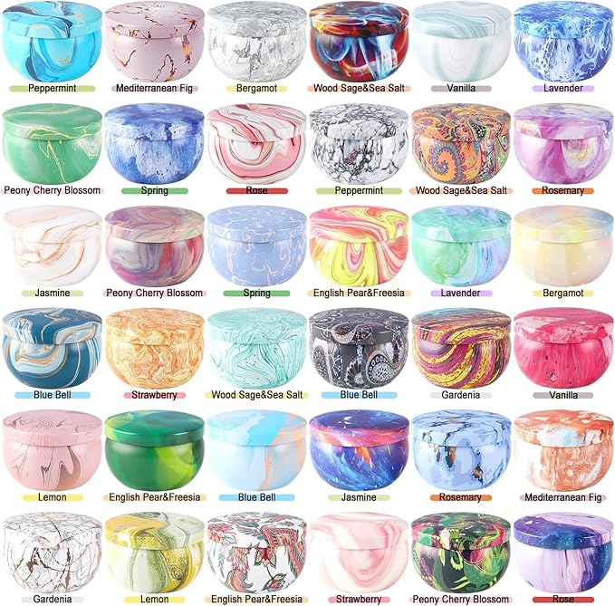 YOROXRG 36 Pack Scented Candles,Soy Wax Travel Tin Jar Candles,Aromatherapy Candles for Home 2.5 OZ Scented Candles for Mom for Christmas Candles, Birthday, Thanksgiving, Mother's Day,Valentine'sDay