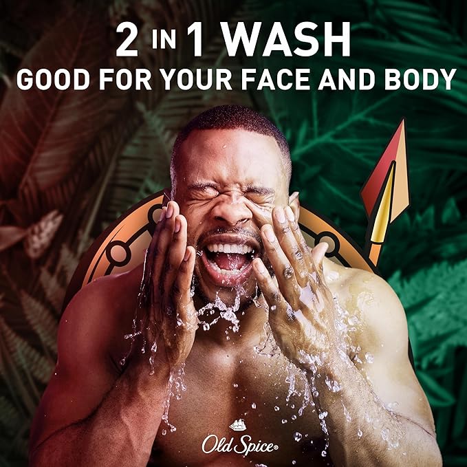 Old Spice Cleansing Body Wash for Men, 3X Defense, 24/7 Shower Fresh with Lasting Scent, 2-in-1 Body & Face Wash, Alphascentauri with Green Herbal Scent, 24 oz (Pack of 4)