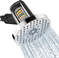SR SUN RISE Filtered Shower Head with Filters- High Pressure Rain Shower Head,with 20-Stage shower Filter,1.8/2.5 GPM Flow Rate,6 Spray Modes for Hard Water Softener,Remove Chlorine (Chrome,5.5 Inch)