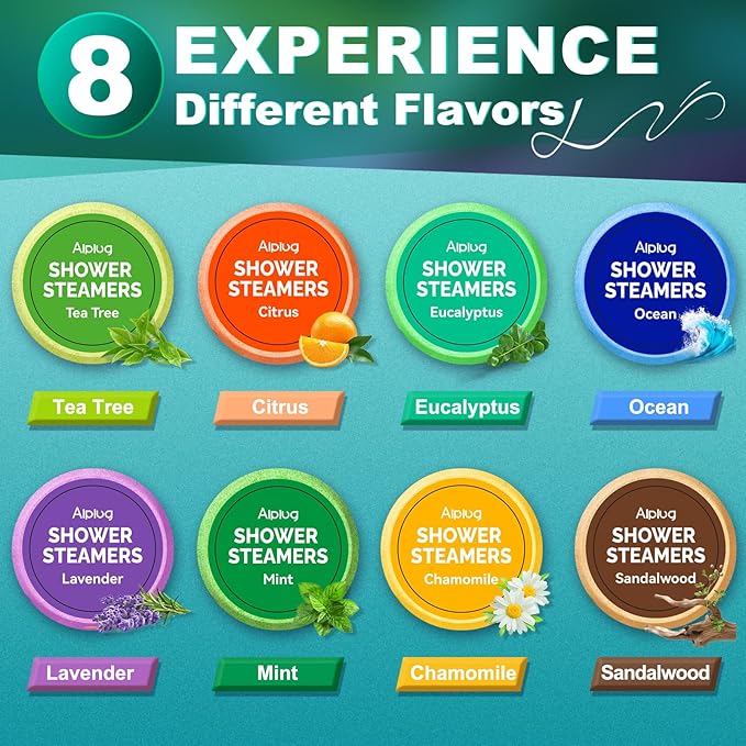 Shower Steamers for Men - 8 Pack Shower Bombs Aromatherapy with Essential Oils, Dad Gifts for Fathers Day, Birthday Gifts for Men, Relaxation Mens Gifts Ideas