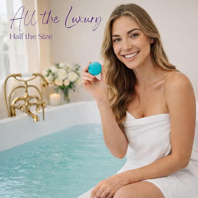 EvolutionUSA 24 Refresh Bath Bombs for Women & Kids – Lush Bath Bombs Mini Sized, Organic Bathbomb Set, Women & Kids Bath Fizz, Luxury Gift for Mother’s Day, Easter, Valentines, Birthday or Self Care