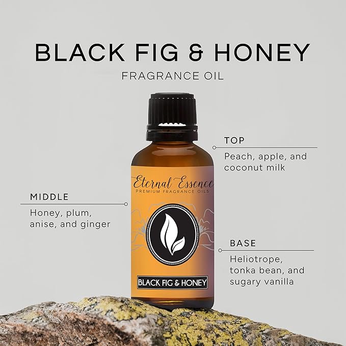 Eternal Essence Oils Black Fig & Honey 30ml Premium Fragrance Oil - for Candle, Soap Making, Aromatherapy, Diffusers, Home Care, & Humidifiers