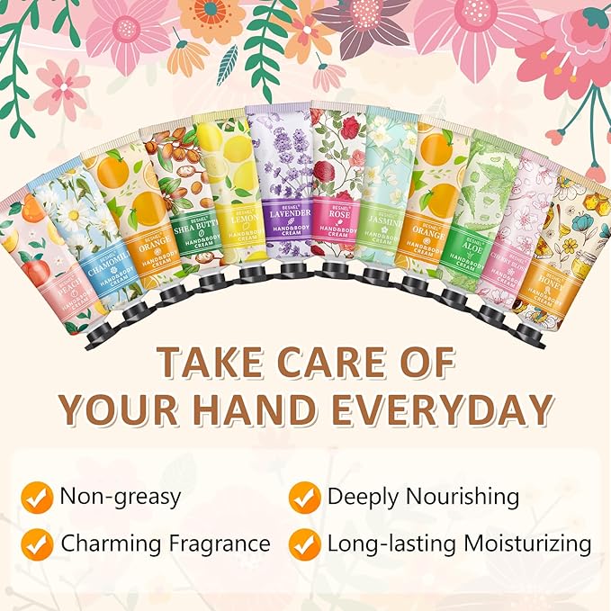 120 Pack Hand Cream Gift Set For Women, Mothers Day Gifts,Teacher Appreciation Gifts,Nurses Week Gift, Mini Hand Lotion Travel Size in Bulk for Dry Cracked Hands, Bridesmaid Gift,Party Favors