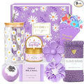 Gift Baskets for Women Unique Birthday Gifts for Women self care cheer up gifts set pick me up gift box for Woman teen girls best friend Sister Ladies Friendship Her - Inspirational Purple Present