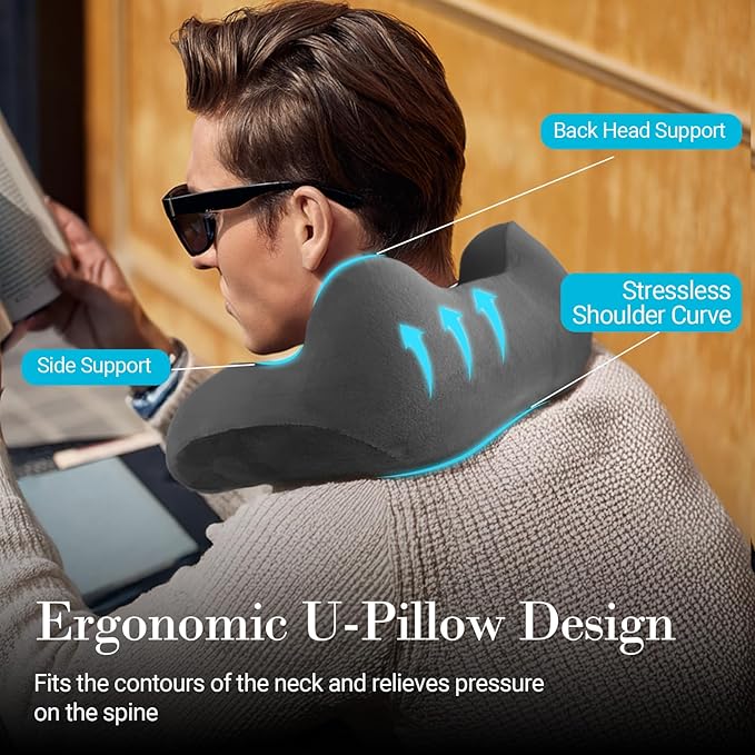 CuPiLo Neck Massager Pillow with Heat - FSA Eligible HSA [2025 Upgraded] - Portable Shiatsu Neck Massager for Pain Relief Deep Tissue - Heated Pillow for Travel, Office & Home, Idea for Her