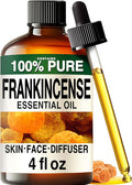 100% Pure Frankincense Oil - 4 Fl Oz Frankincense Essential Oil for Hair, Skin, Diffuser, Aromatherapy & DIY Soap Making Scent