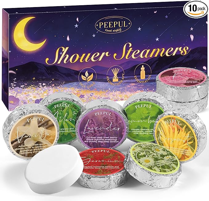Shower Steamers Aromatherapy Mothers Day Gifts for Womenn - 10 Pack,Gifts for Wife Mothers Daughter Sister Stress Relief & Deep Relaxation Self Care Home Spa Essential