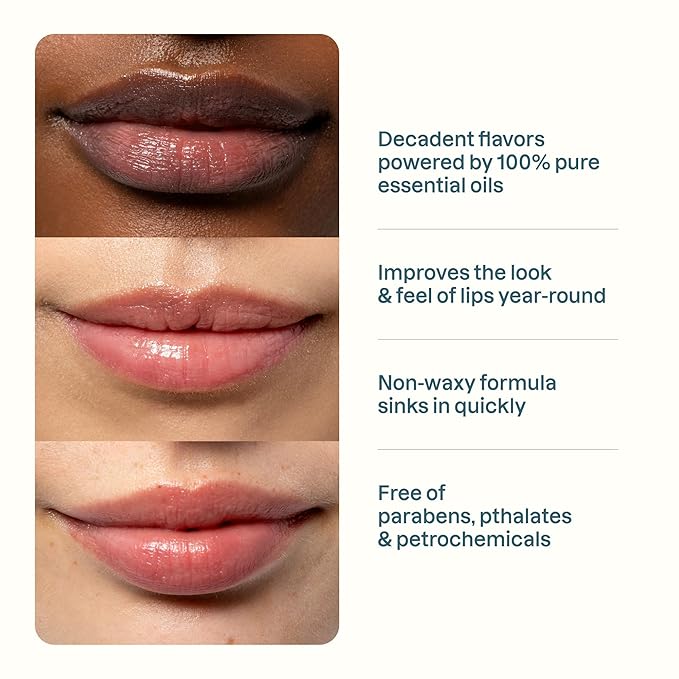 Cliganic Organic Lip Balm Set (Fresh Picked, 8 Flavors) - 100% Natural Moisturizer for Cracked & Dry Lips (Pack of 2)