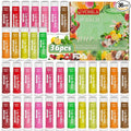 Yopela 36 Pack Natural Lip Balm Bulk with Vitamin E and Coconut Oil - Moisturizing, Soothing, and Repairing Dry and Chapped Lips Valentine's Gift- 12 Flavors - Non-GMO
