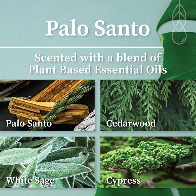Hemlock Park Palo Santo Apothecary Hand-Poured Scented Candle | Crackling Wood Wick, Botanical Fragrance & Coconut Wax | Up to 60 Hour Burn Time | 8 oz