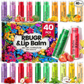 RBUGR 40 Pack Lip Balm - 12 Flavored Beeswax Moisturizing & Soothing Natural Lip Balms in Bulk Set for Women, Gifts Stocking Stuffers Party Favors (4.2g/0.15oz)