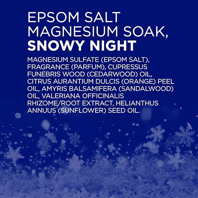 Dr Teal's Epsom Salt Magnesium Soak, Snowy Night, 3 lbs
