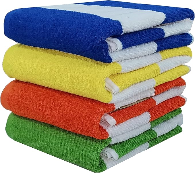 BolBom*S 100% Cotton Luxury Bath Towel Set - Soft & Absorbent Quick-Dry Towels for Bathroom, Spa, Beach or Gym - 30"x60" Large Size - Pack of 4 - Plush & Durable Towels - Machine Washable