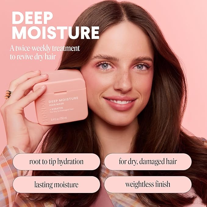 MONDAY HAIRCARE DEEP MOISTURE Hair Mask with Keratin, Argan Oil, Shea Butter & Coconut Oil for Dry to Damaged Hair 250 mL
