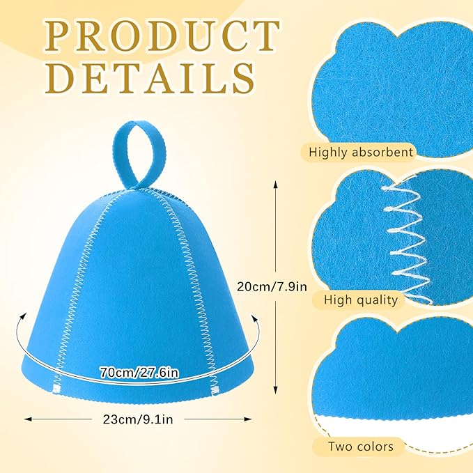 JaGely Sauna Hat for Men Women Sauna Hat Vaporarium Cap Russian Banya Cap for Bath House Accessories