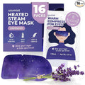 Heated Eye Mask For Dry Eyes - 16pcs Self Heating Steam Eye Mask - Warm Compress For Eyes - Warming & Ready To Use For Sleep & Relaxation - On-The-Go Warm Eye Compress For Dry Eyes Travel Essentials