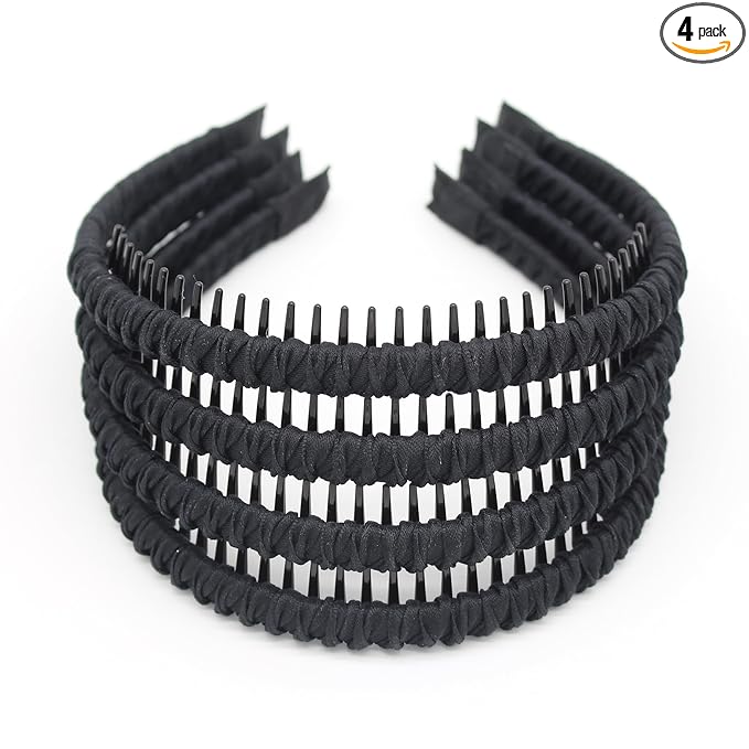 JOBAND Black fashion headbands for women hair accessories short hair head bands non slip thin hair bands(4 color)