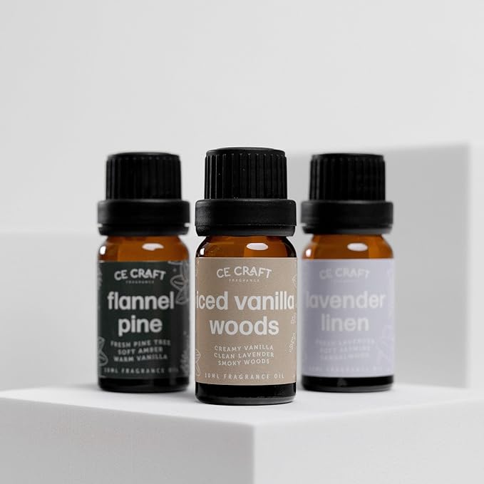 CANDECraftCo Premium Fragrance Oil – Diffuser Oils Fragrances Scented for Home, Candle Soap Making Supplies, Aromatherapy Blends for House (0.34 Fl Oz) (2-Pack, Teakwood & Mahogany + Apple & Mahogany)