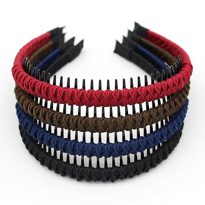 JOBAND Women's hair accessories non slip headband for women hair bands for women's hair Suitable Daily Use,Spa,Parties and Yoga(pack of 4)
