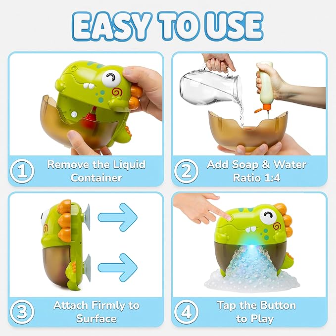 Bath Bubble Machine - Bathtub Bubble Machine, Bath Toys | Bathtub Bubble Machine, Light Up Bubbles Maker for Bathtub - Bubbles Bath Maker with Lights and Music, BPA Free
