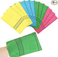 12 Pcs Exfoliating Washcloth, Korean Exfoliating Mitt Colorful Korean Exfoliating Cloth Large Size Exfoliating Body Scrubber for Removing Dry