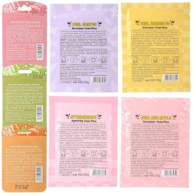 56PCS Spa Party Supplies For Girls, Spa Birthday Party Favors For 8 People, Spa Day Kit With Bath Bombs, Eye Mask, Lip Balm, Face Mask, Hand Cream, Compressed Towel, Gift Bag, Sleepover Spa Gift Set