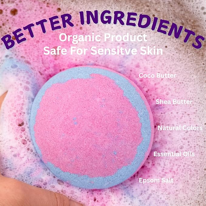 EvolutionUSA 1 Space Bath Bomb for Boys & Girls - Planet Bath Ball with Toy Hidden Inside, Organic Hypoallerganic Space Childrens Bathbomb, Cosmic Lush Bath Bomb Gift Set Birthday, Christmas, Easter