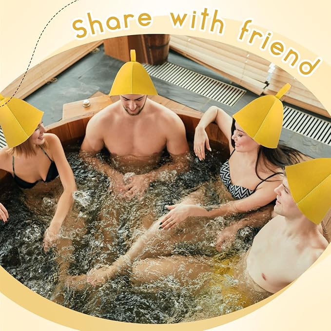 JaGely Sauna Hat for Men Women Sauna Hat Vaporarium Cap Russian Banya Cap for Bath House Accessories